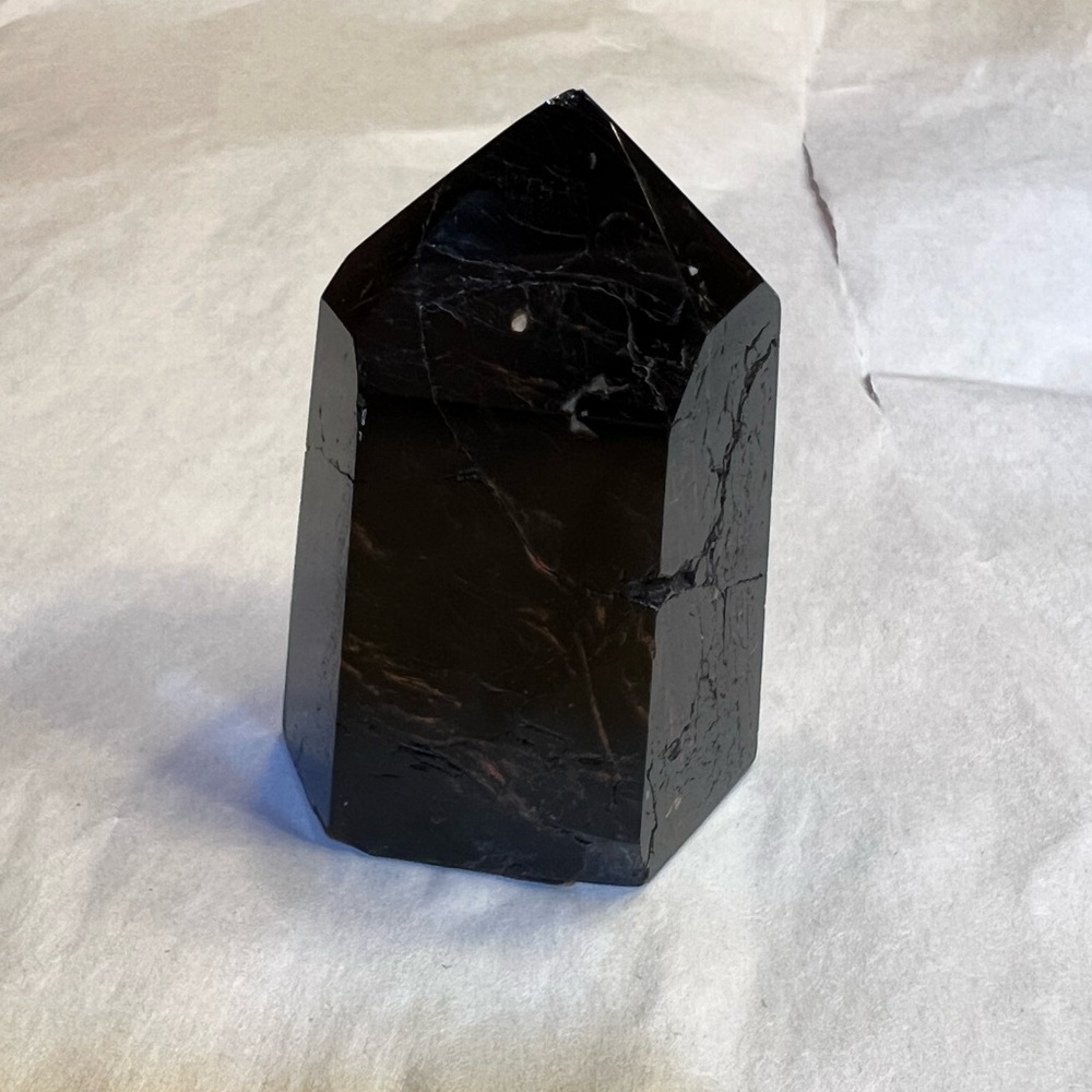 Black Tourmaline 5.08 Ounce Crystal Tower - Picture 7 of 15
